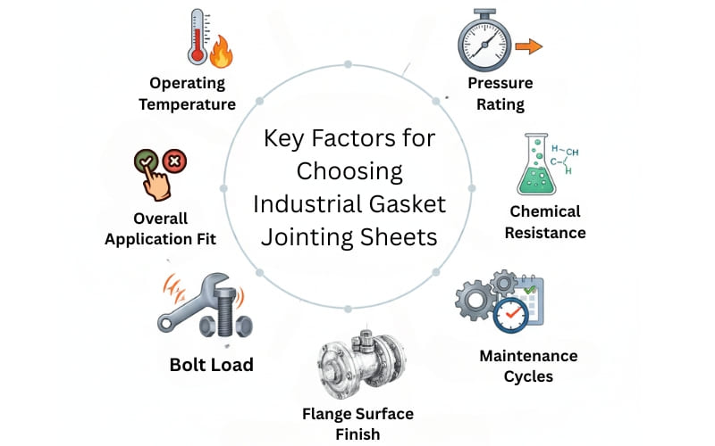 Key factors to consider when choosing gasket jointing sheet for industrial applications