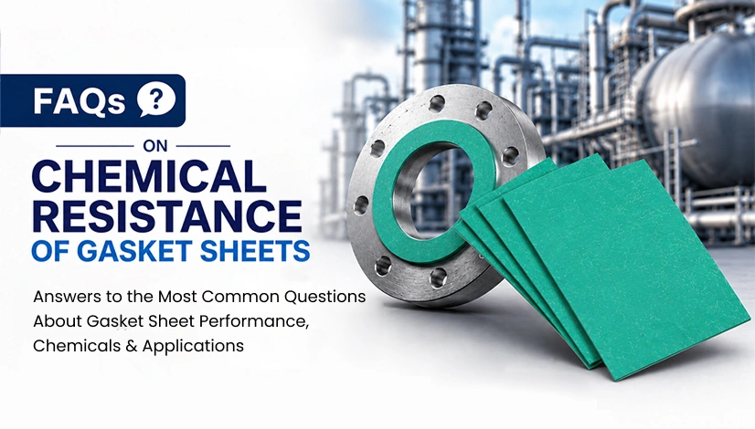 Chemical resistant gasket sheets with industrial flange for sealing applications