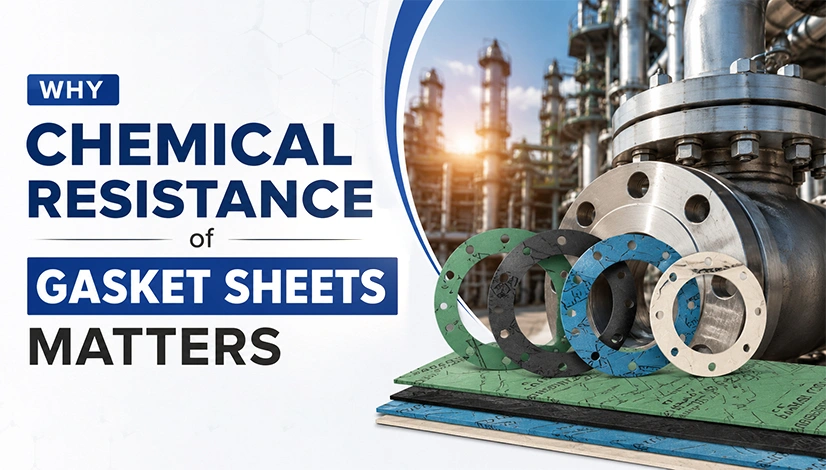 Industrial gasket sheets and flange gaskets used in chemical processing applications