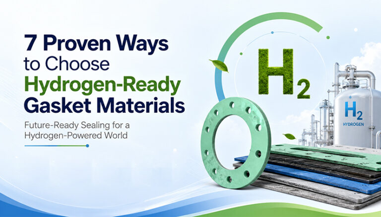 Industrial gasket sheets and flange gasket for selecting hydrogen-ready gasket materials