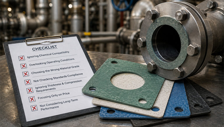 Common mistakes when selecting steam and alkali resistant gasket sheets for industrial sealing
