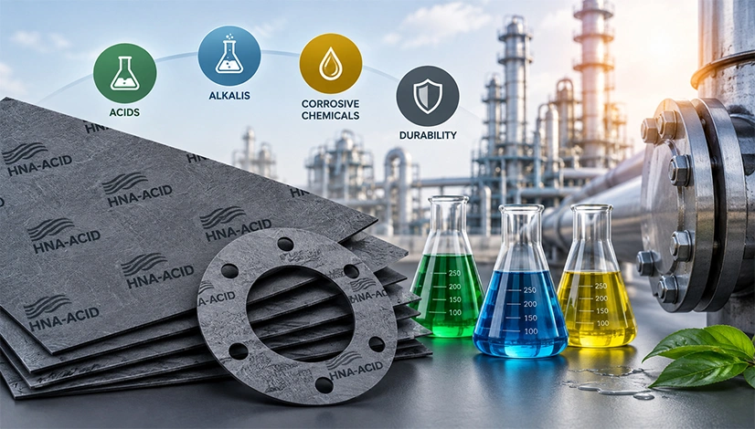 HNA-ACID gasket sheet for aggressive chemical media